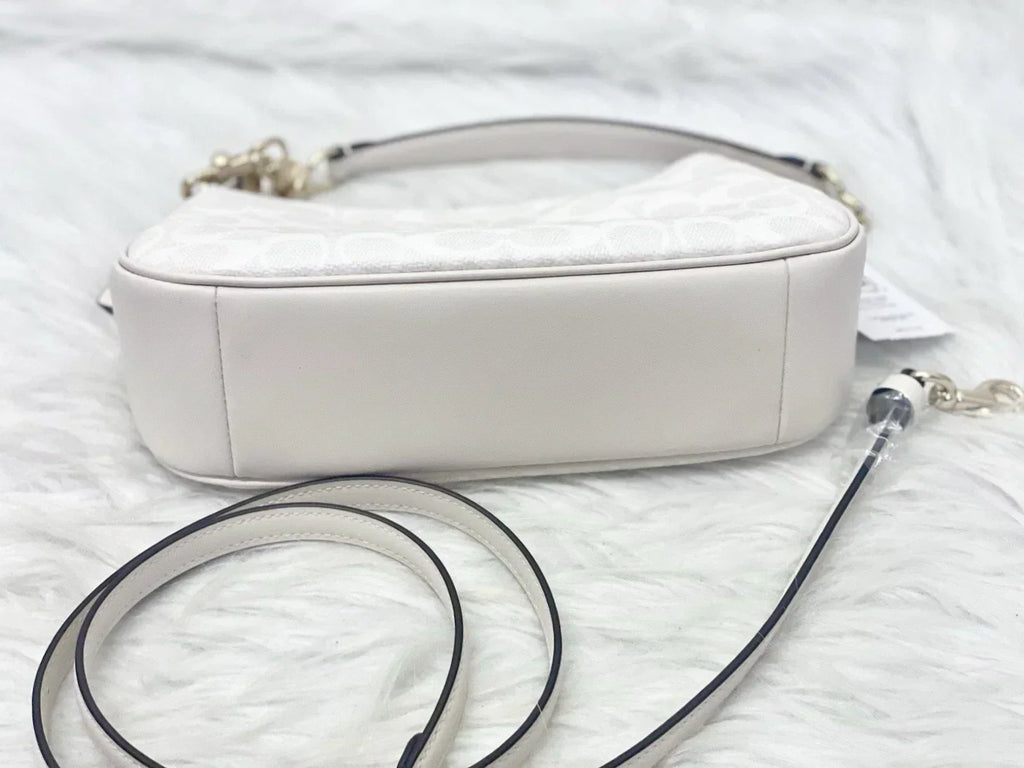 Coach Women's Teri Shoulder Bag Signature Canvas - White/Chalk